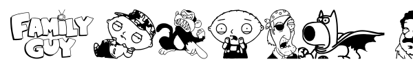 Family Guy Giggity font preview